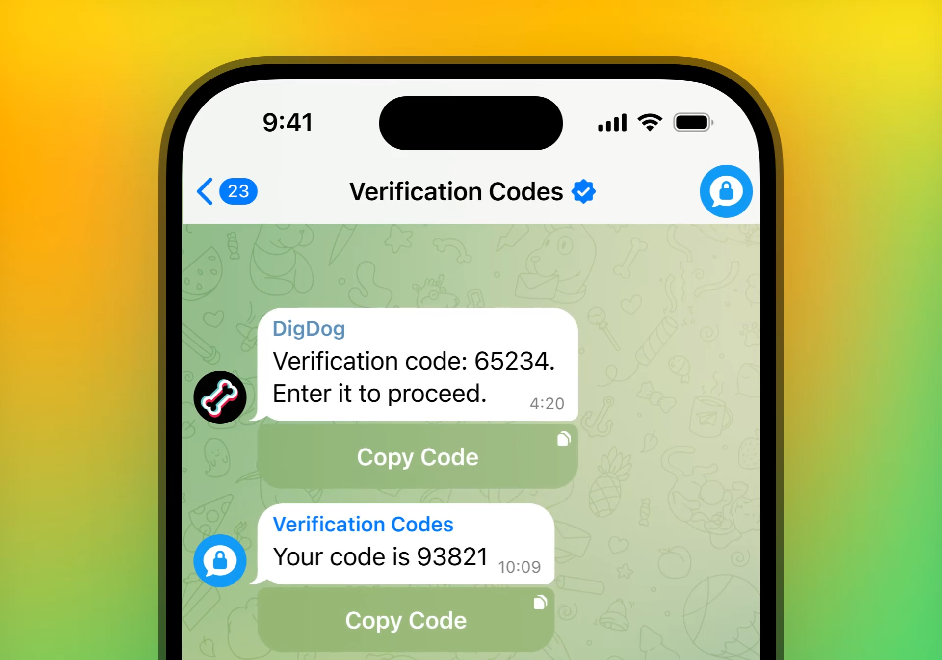 Telegram-Bestätigungscodes und Sicherheitseinstellungen